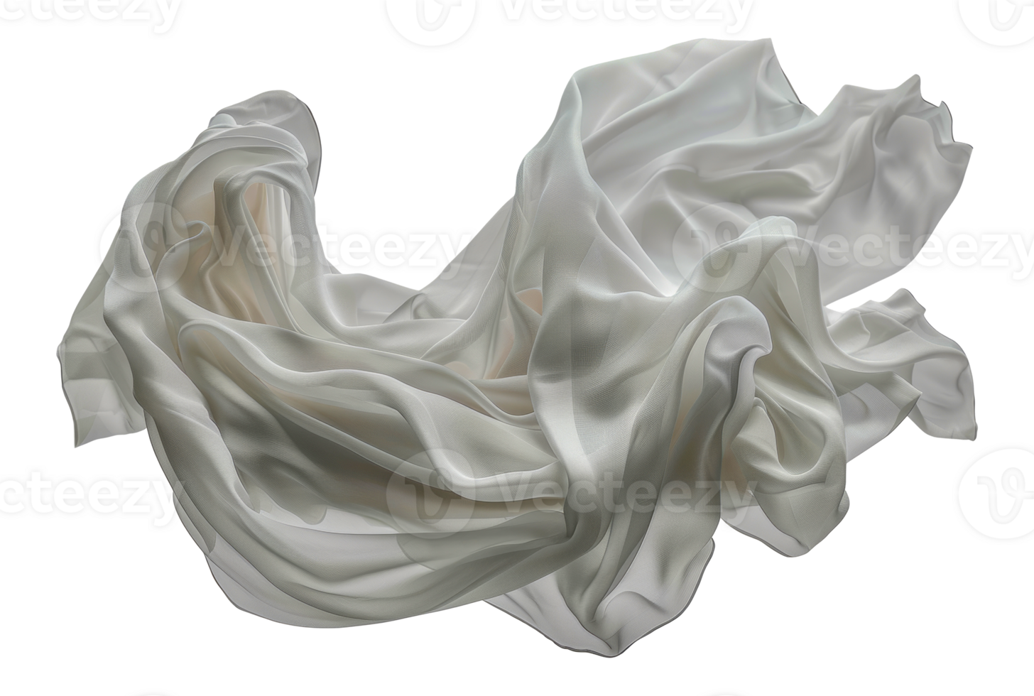 élégant blanc soie en tissu texture, Couper en dehors - Stock .. png
