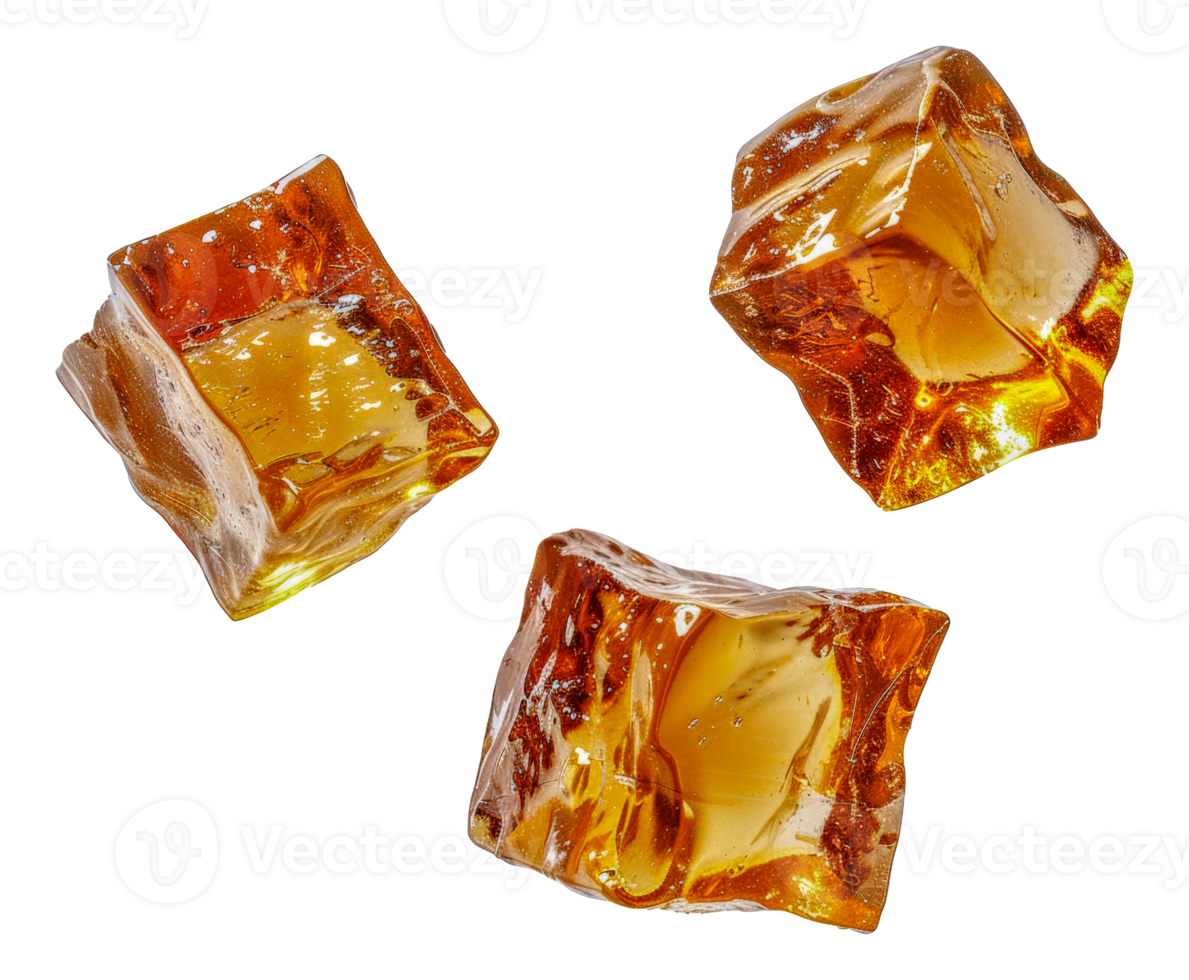 Three small yellow rocks - stock .. png