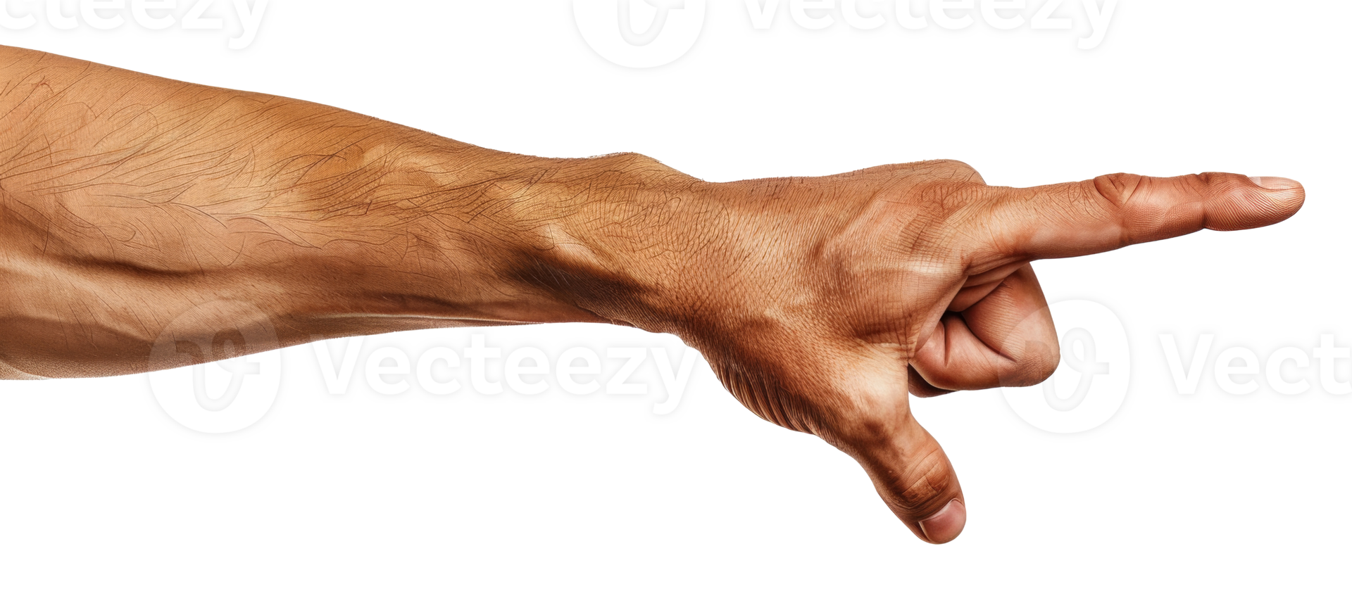 A hand pointing to the right - stock .. png
