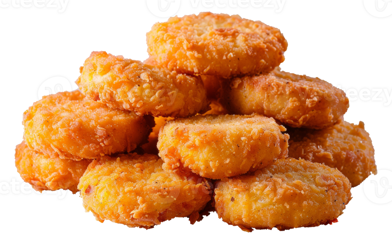 A stack of fried chicken nuggets - stock .. png
