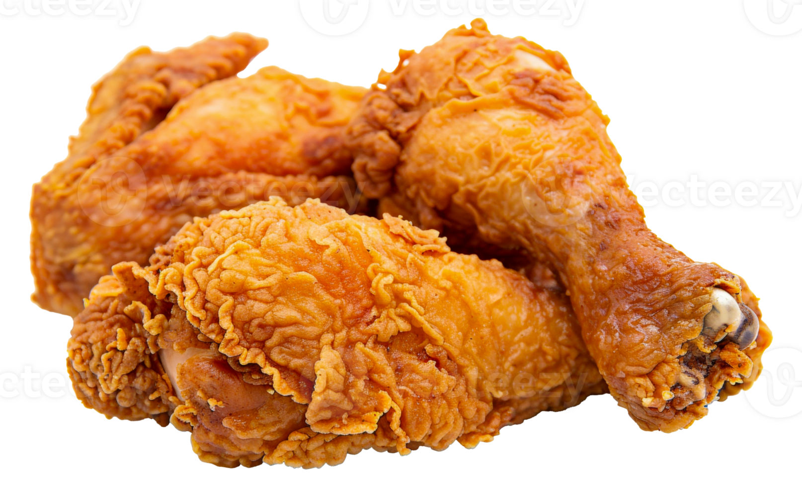 Three pieces of fried chicken - stock .. png