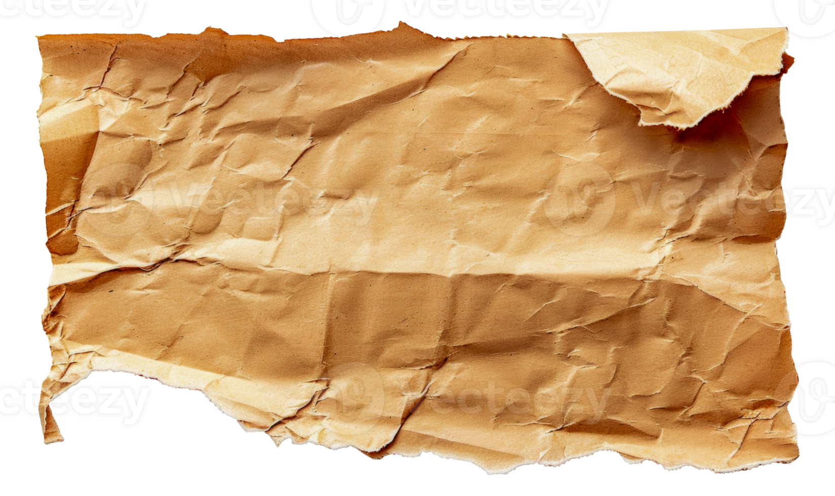 A torn piece of paper with a brown - stock .. png