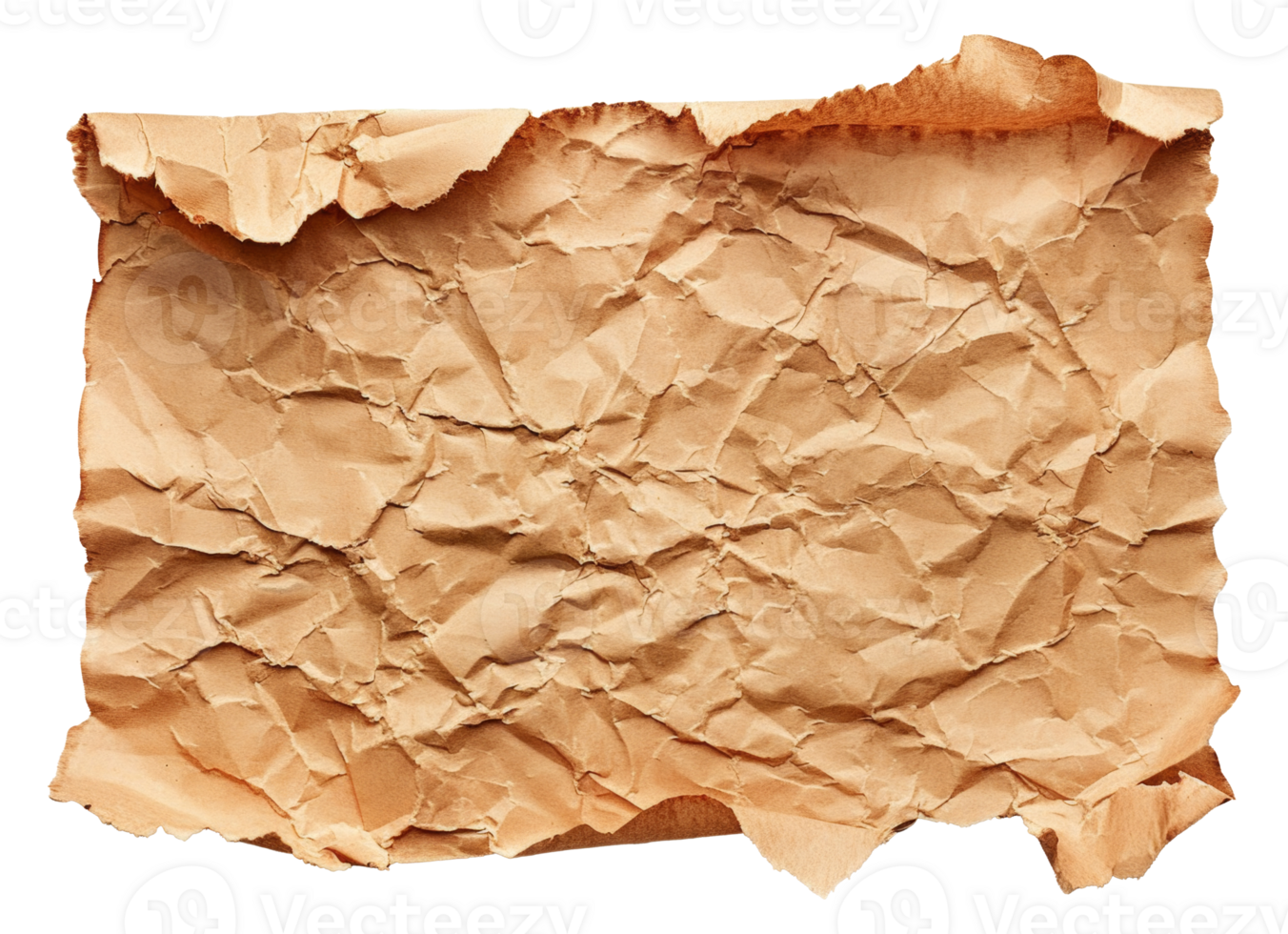 A piece of paper with a brown background and a white border - stock .. png