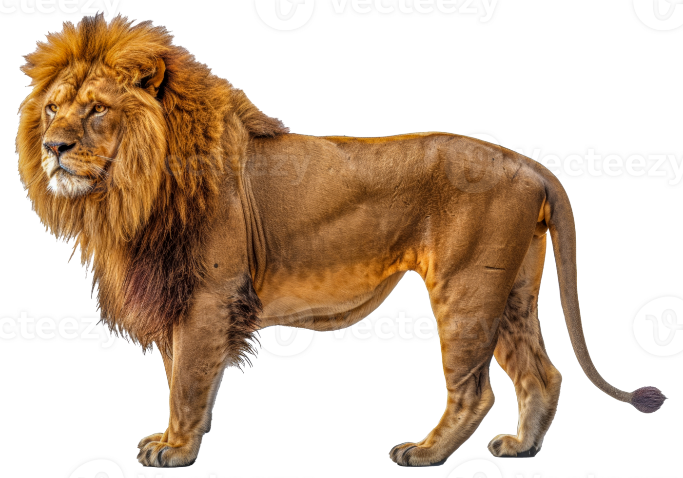 A lion is standing - stock .. png