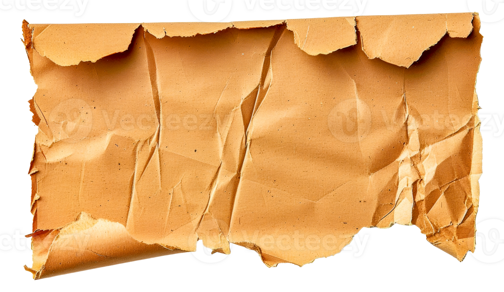 A torn piece of paper with a brown - stock .. png