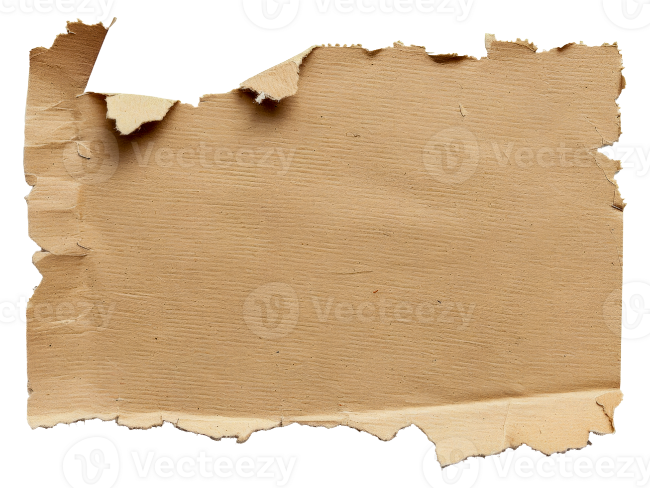 A torn piece of paper with a brown - stock .. png
