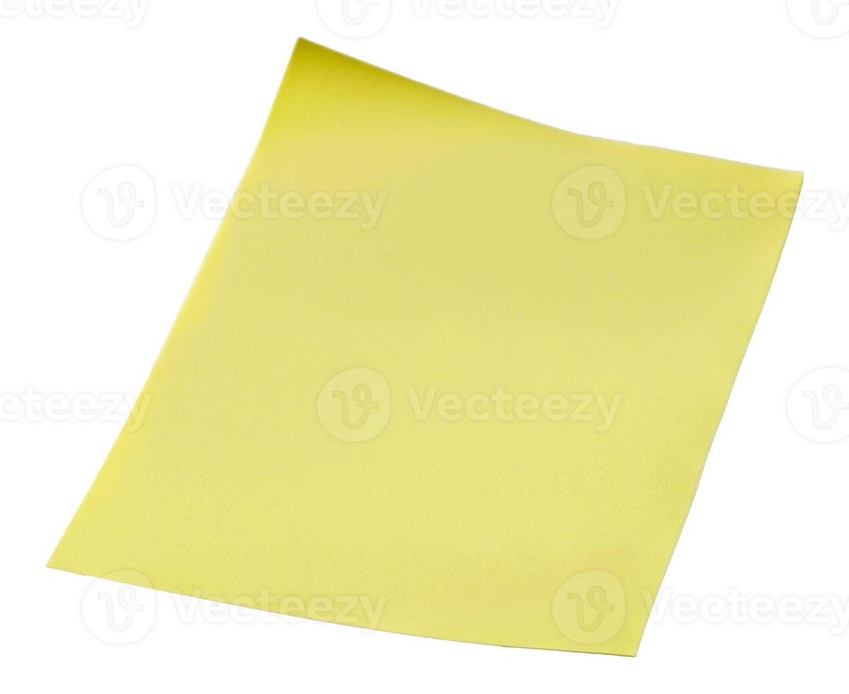 A yellow piece of paper - stock . png