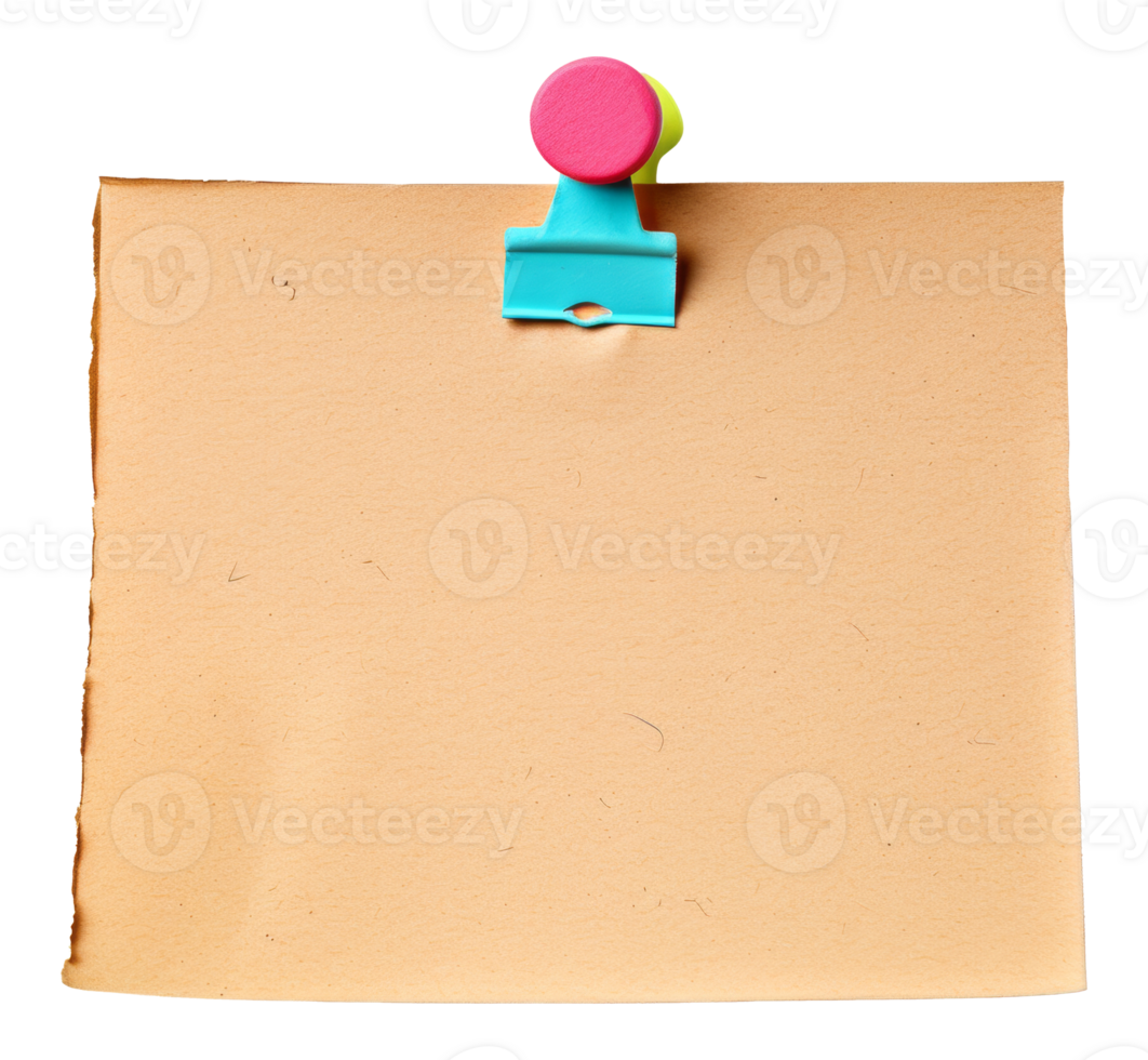 A piece of paper with a clip on it - stock .. png