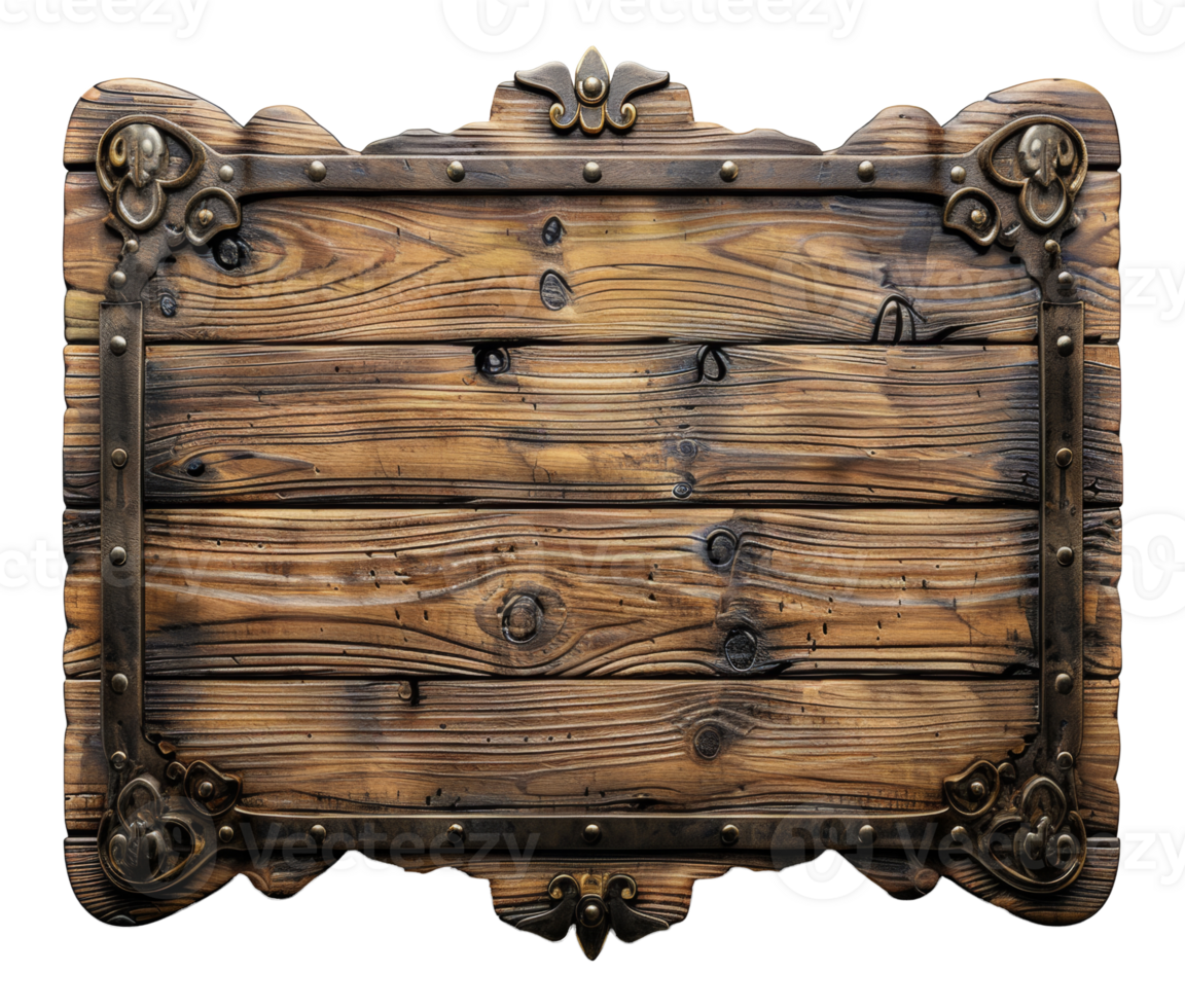 Ornate wooden carving with floral patterns and vintage details on transparent background - stock .. png