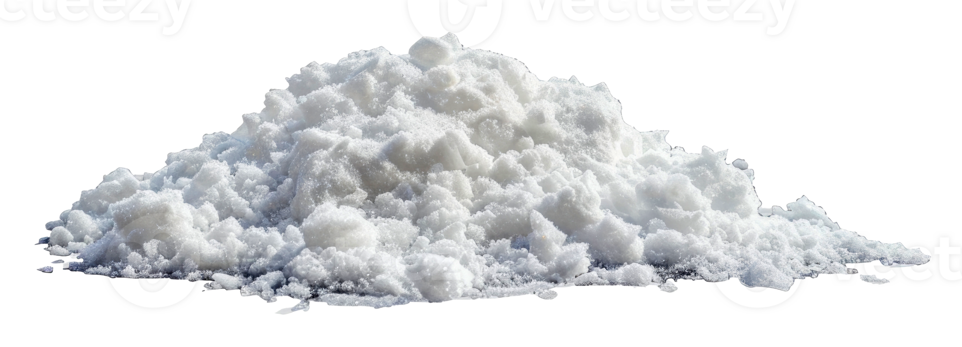 A pile of white snow - stock .. png