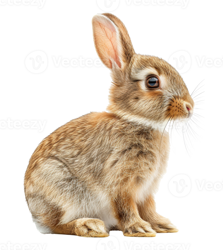 A rabbit is sitting - stock .. png