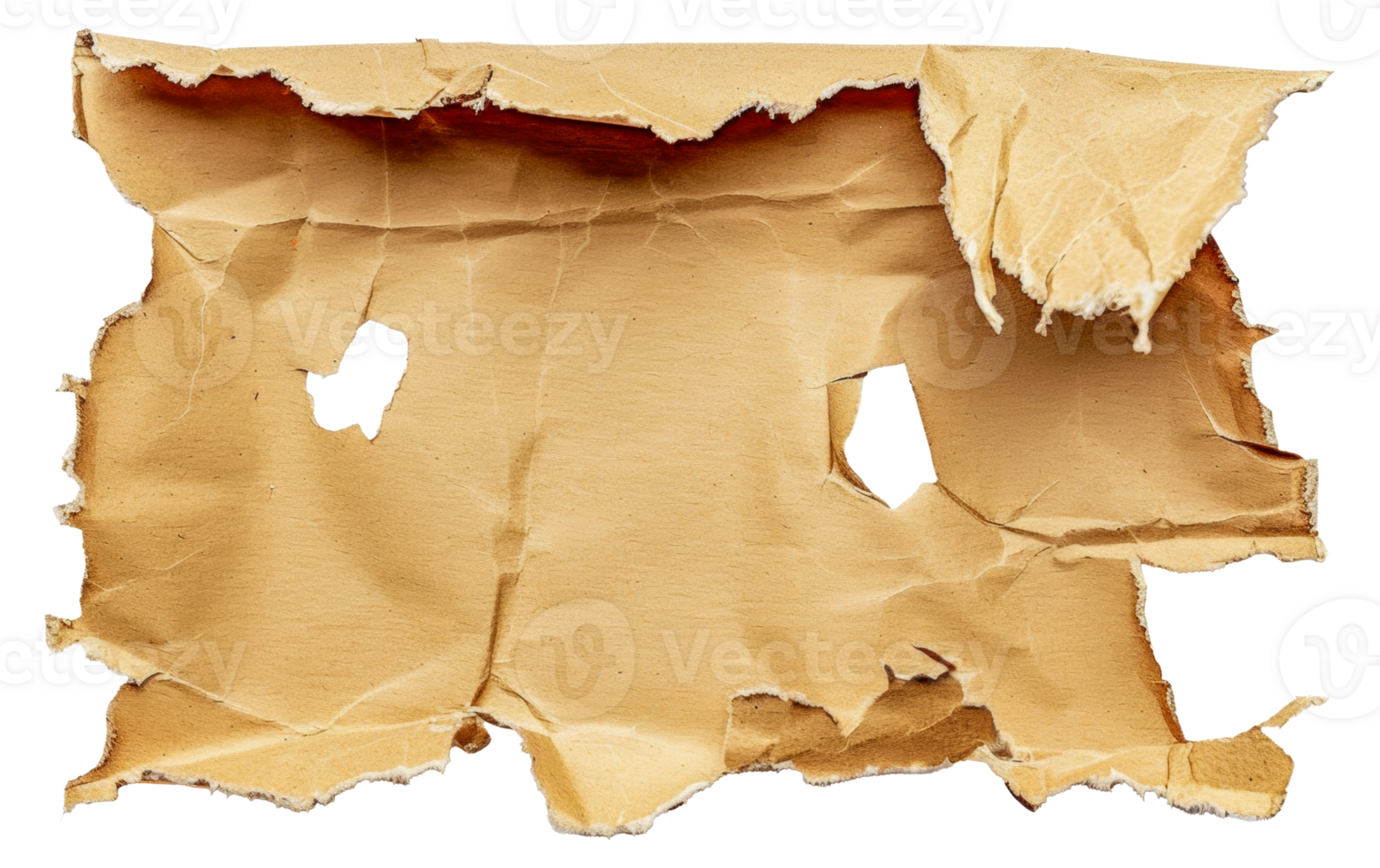 A torn piece of paper with a hole in it - stock .. png