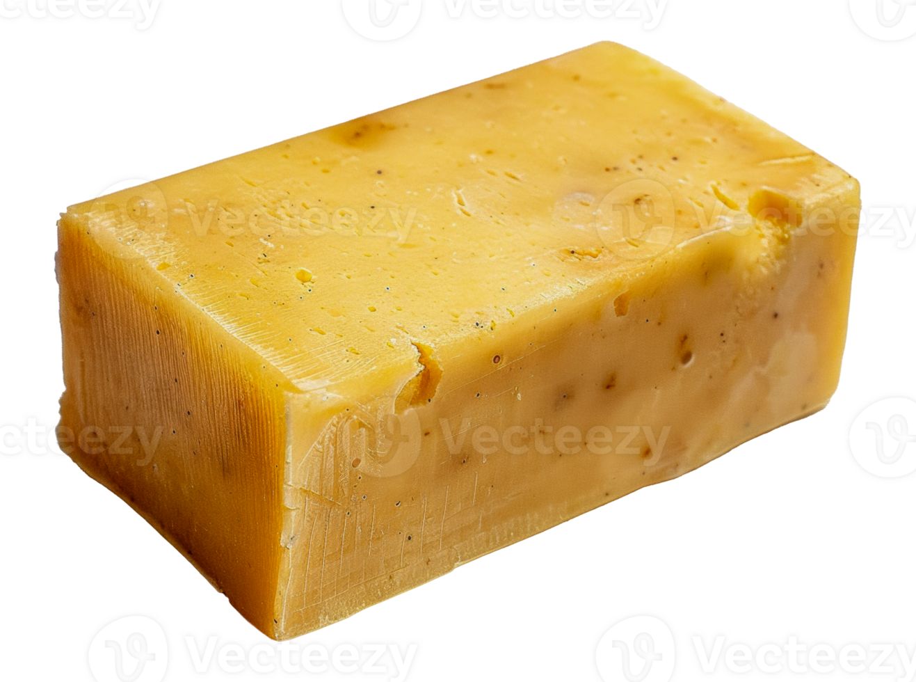 A yellow block of soap sits - stock .. png