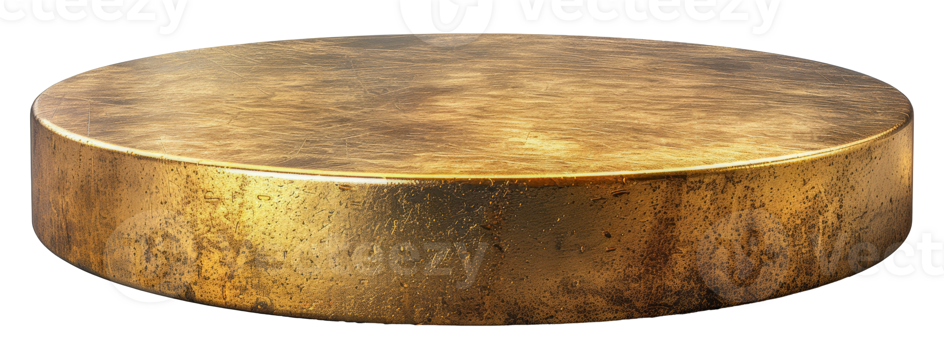 Elegant gold pedestal stand, cut out - stock .. png
