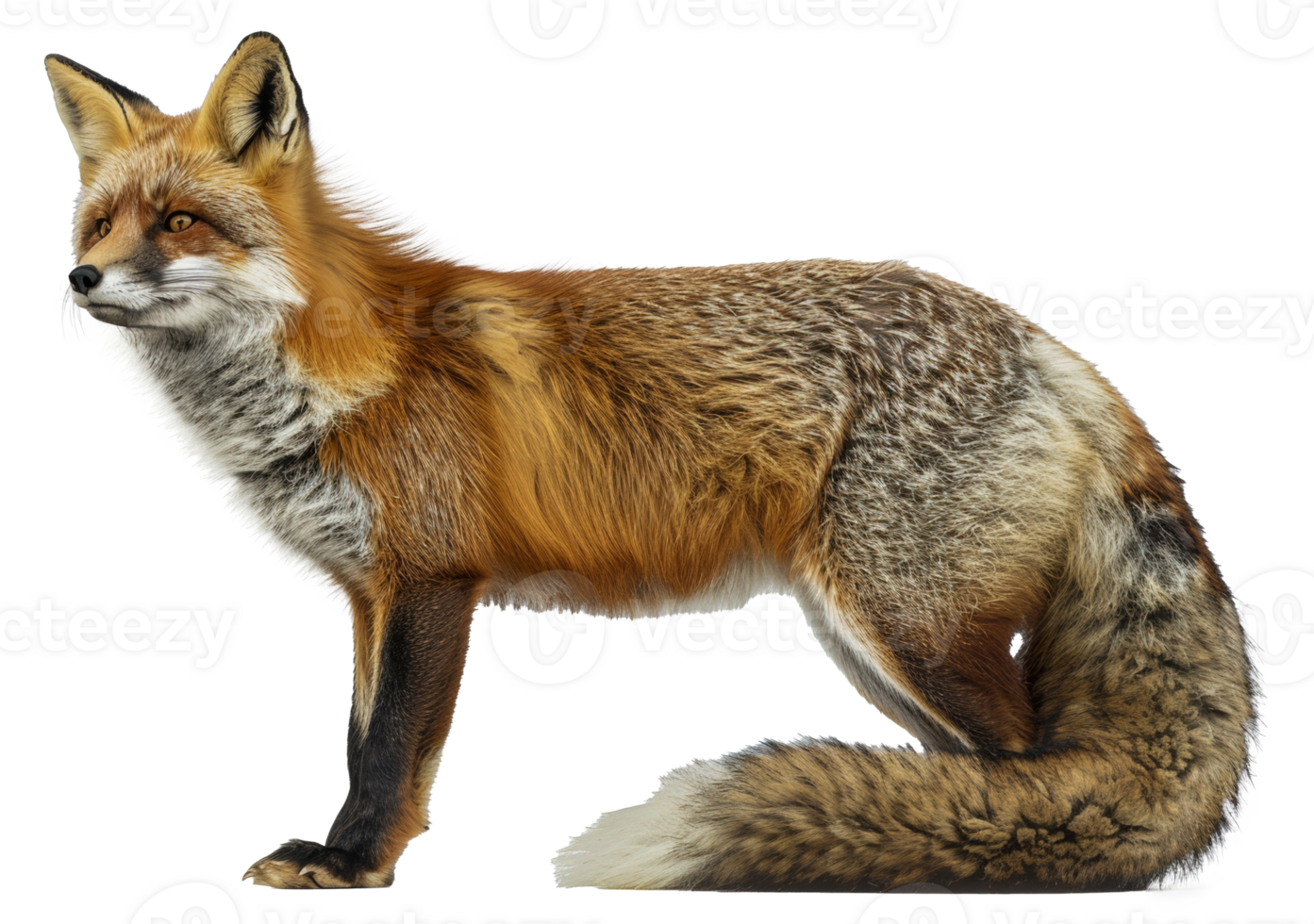 A fox is standing - stock . png
