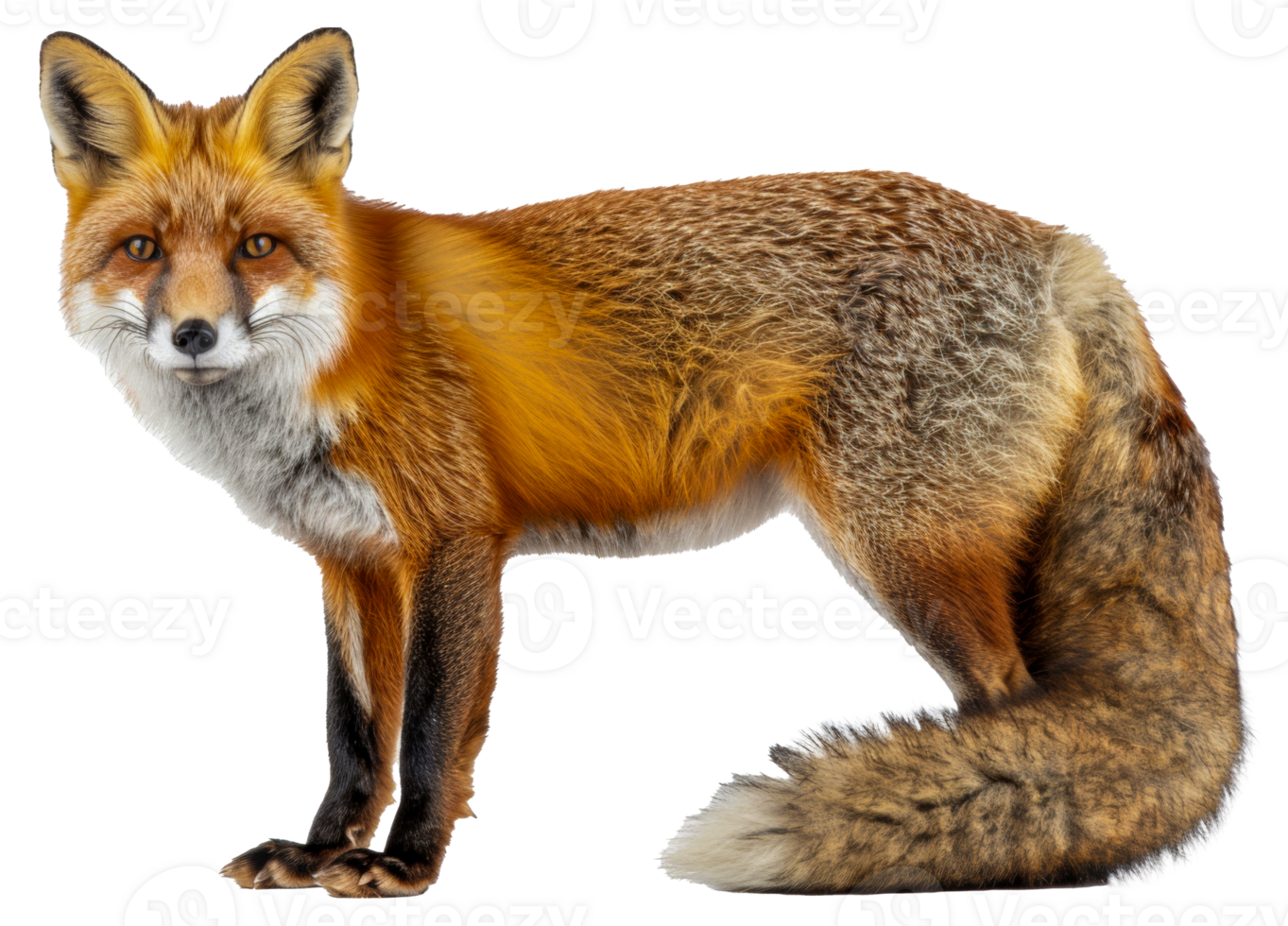 A fox is standing - stock .. png