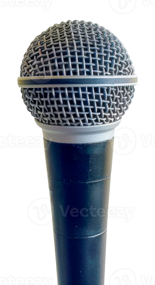 A microphone with a black cord and a silver head - stock .. png