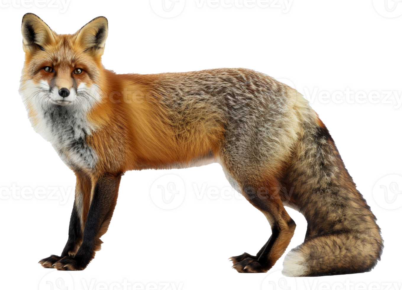 A fox is standing - stock .. png