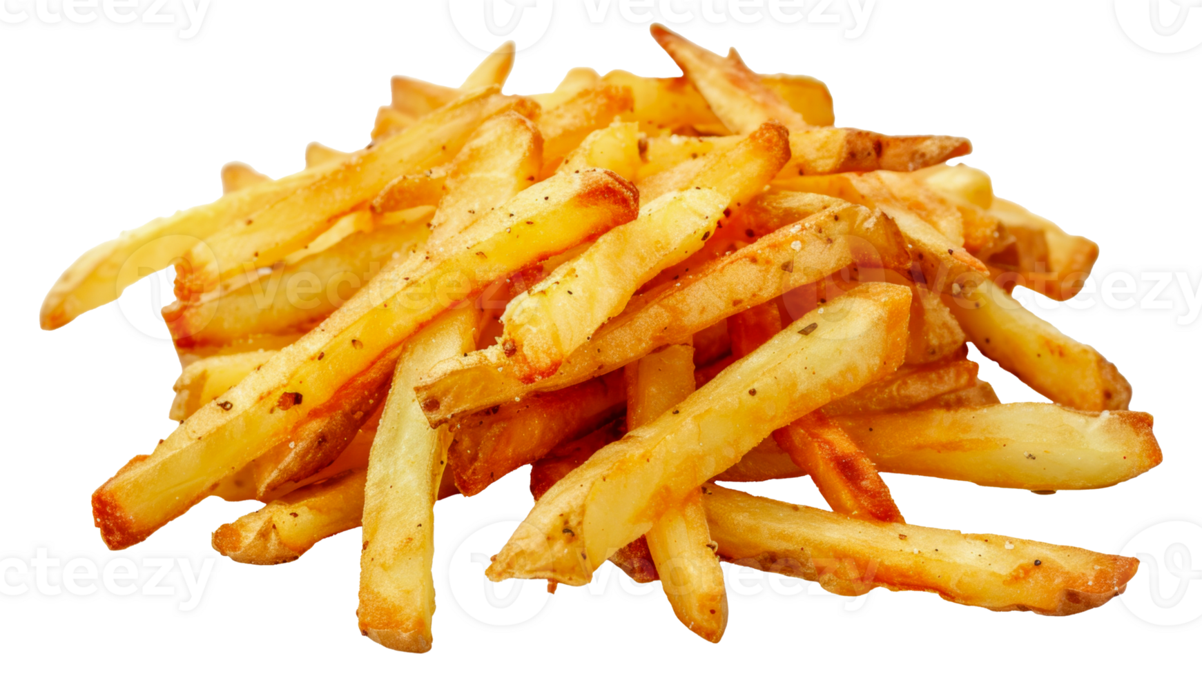 A pile of french fries - stock .. png