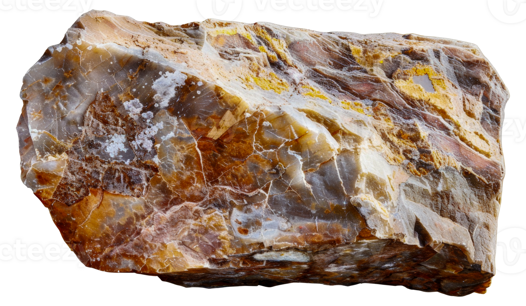 A large rock with a yellowish brown color - stock .. png
