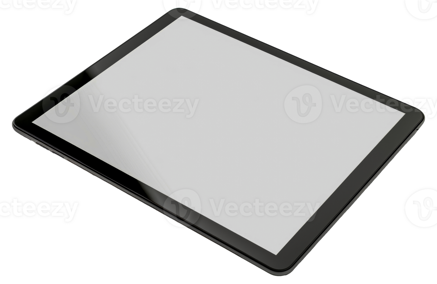 A tablet with a black screen - stock .. png