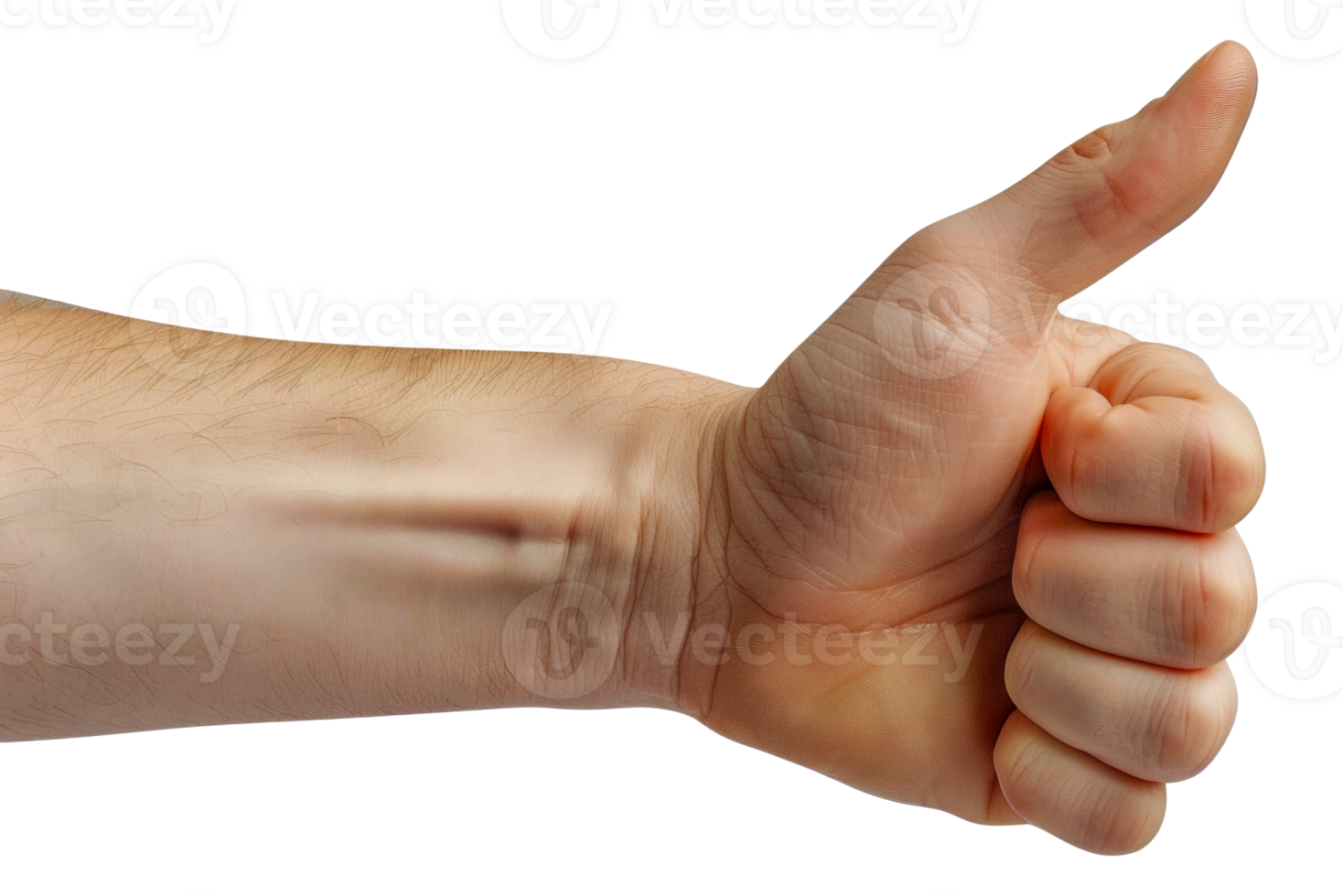 A hand with a thumbs up gesture - stock .. png