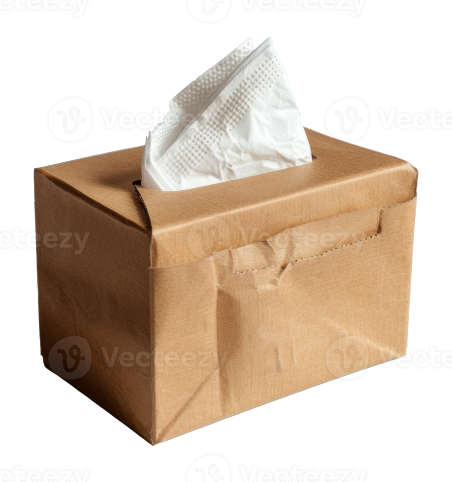 A box of tissues is sitting - stock . png