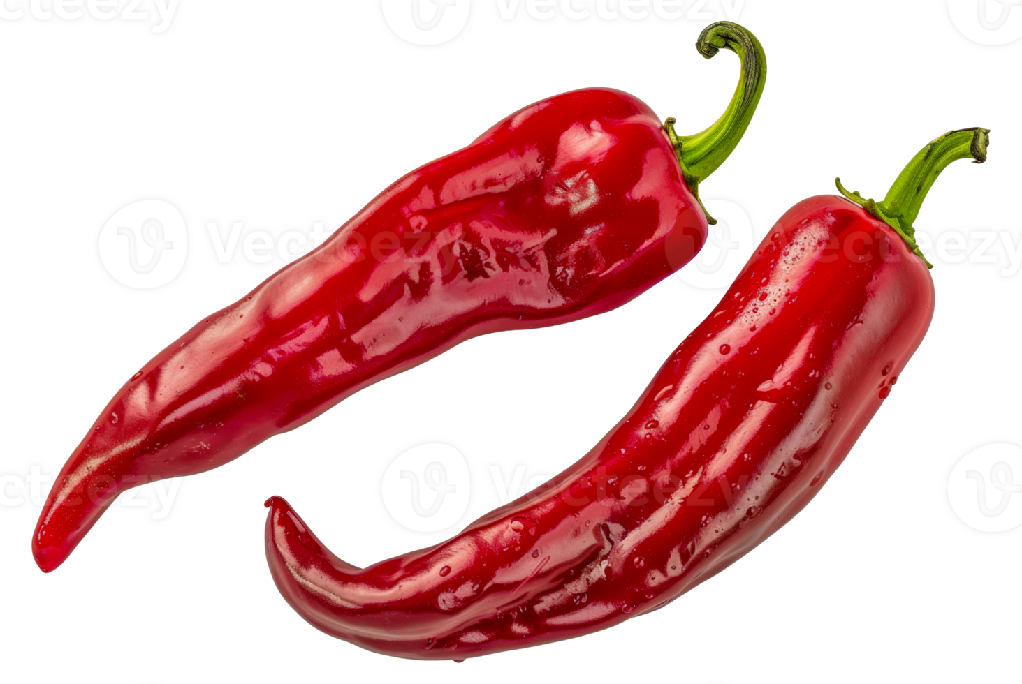 Two red peppers are shown side by side - stock .. png