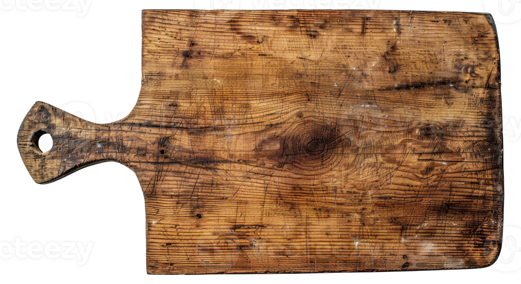 A wooden cutting board with a wooden handle - stock .. png