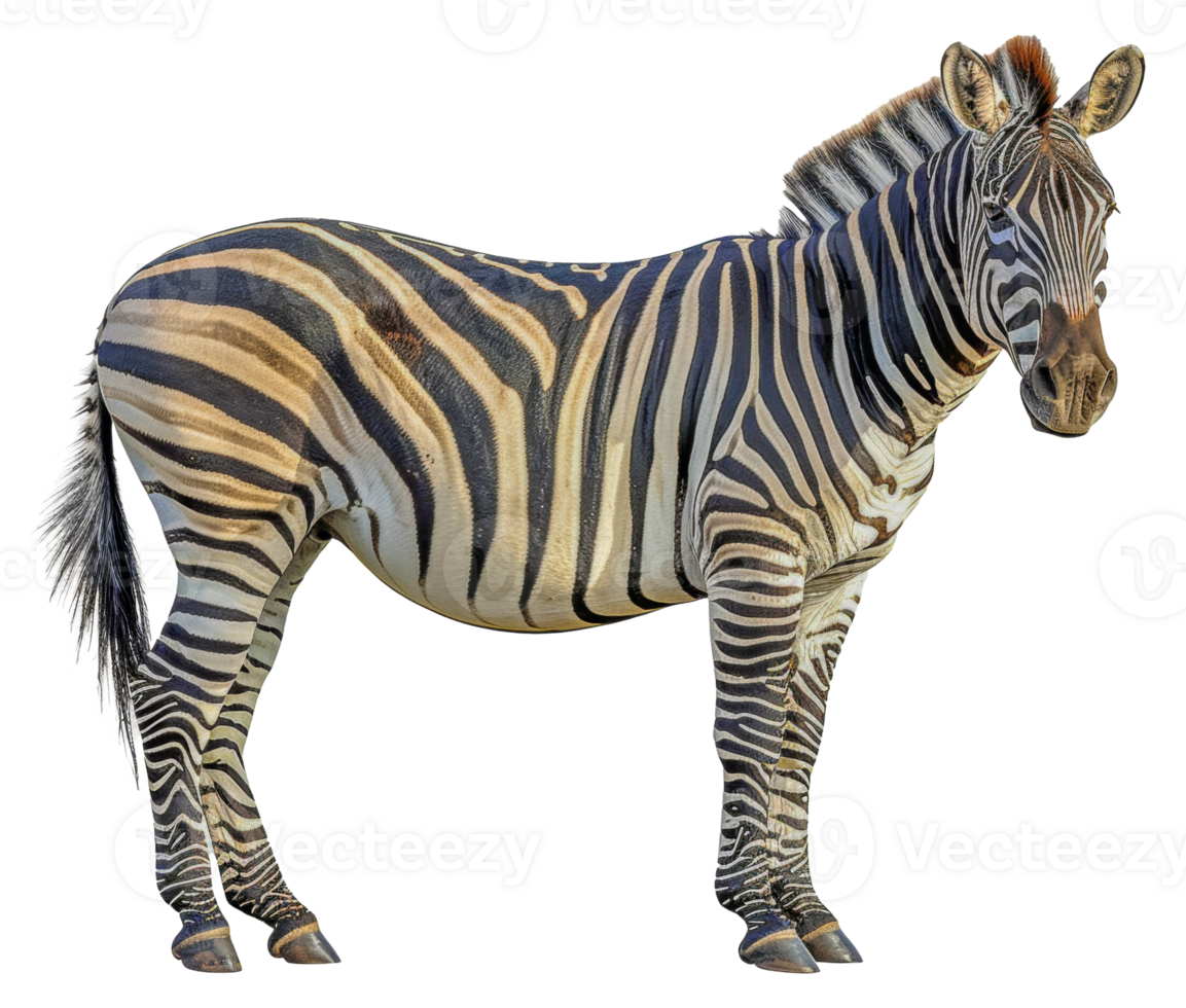 A zebra standing in front - stock .. png