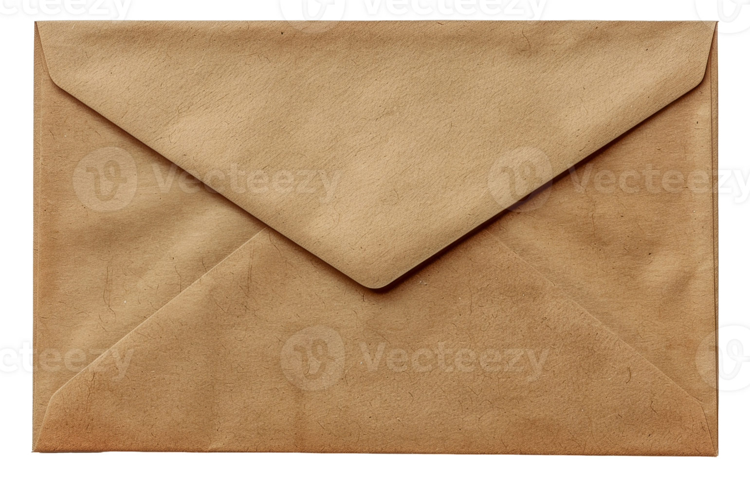 A brown envelope with a crease in the middle - stock .. png