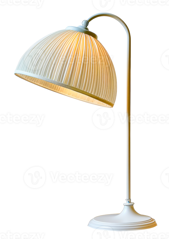 Modern table lamp with golden base and slim stand, cut out - stock .. png