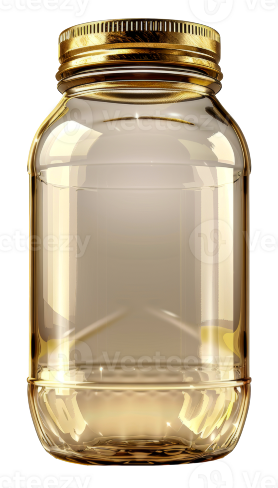 Clear glass jar, cut out - stock . png