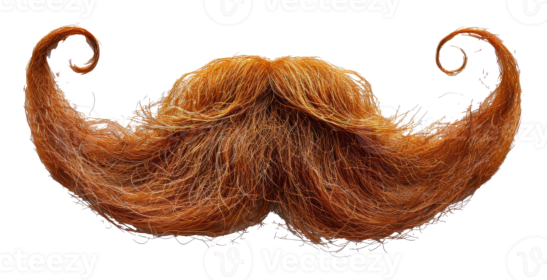Orange abstract mustache design, cut out - stock .. png