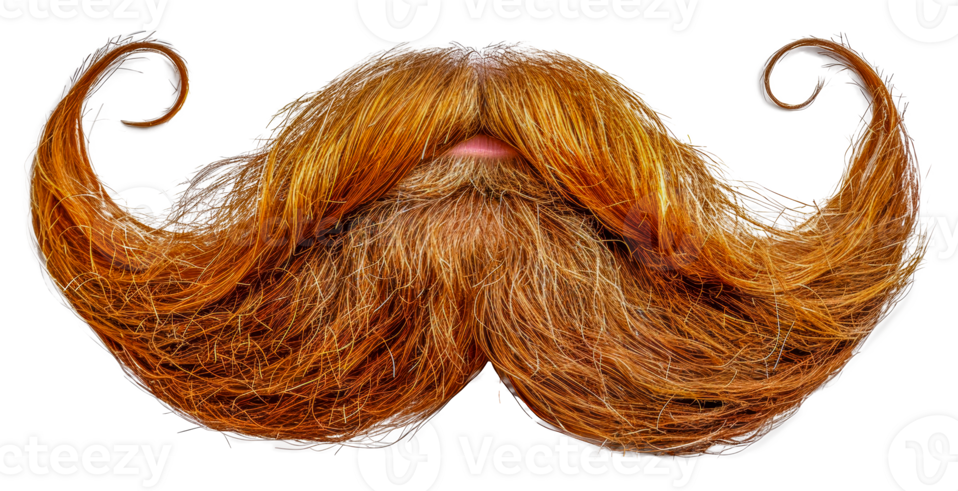 Orange abstract mustache design, cut out - stock .. png