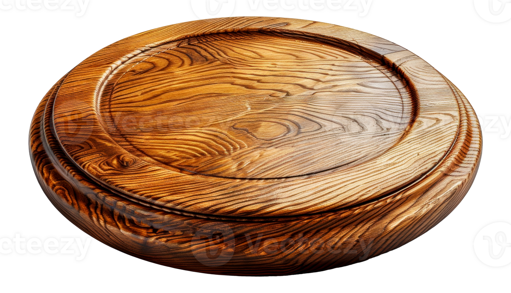 Carved wooden plate, cut out - stock .. png