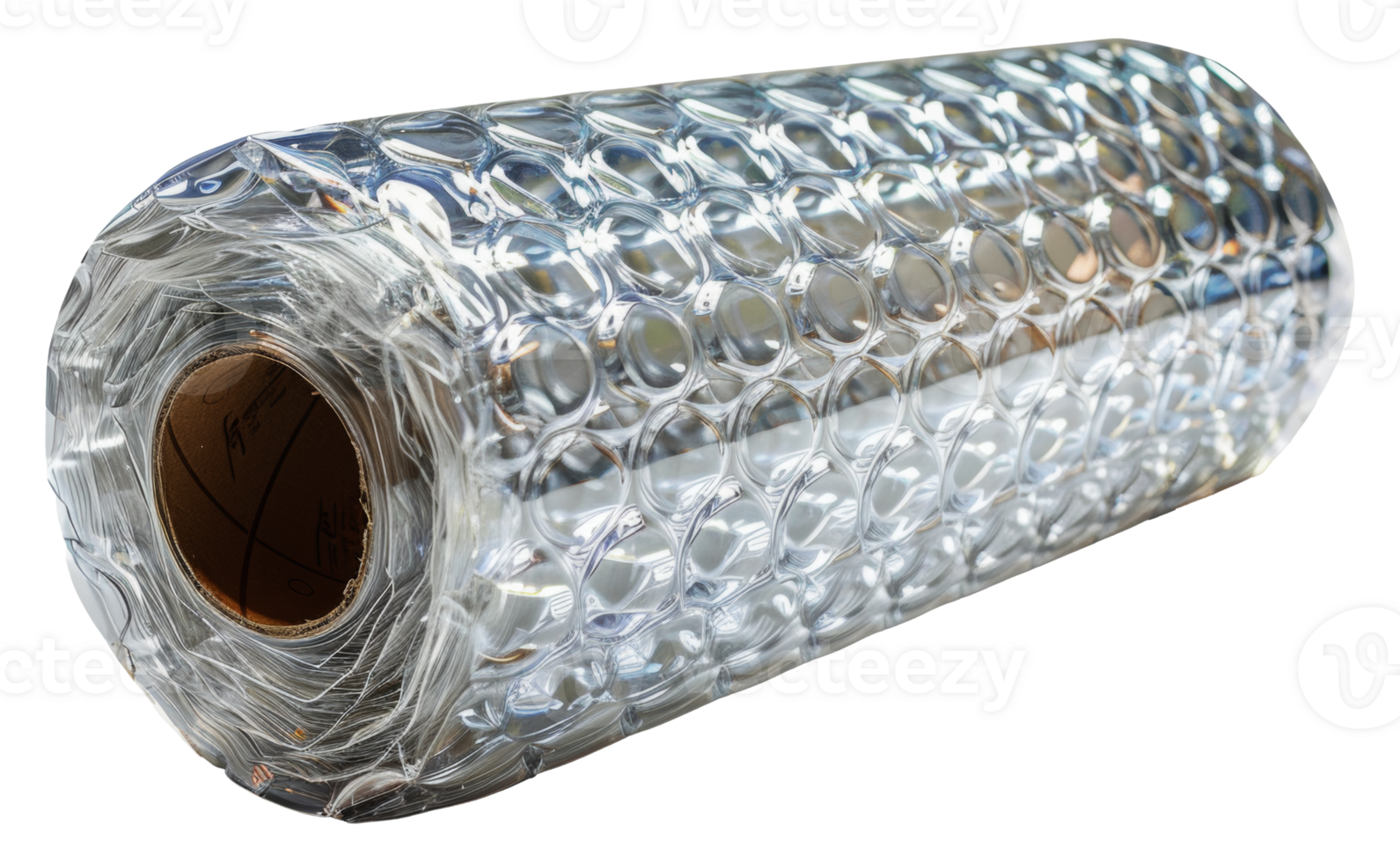 Clear bubble wrap roll for secure packaging, cut out - stock .. png