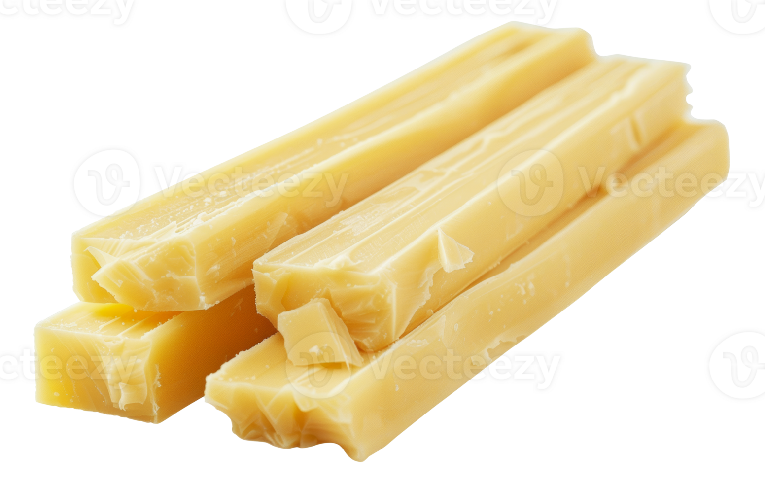 Natural yellow beeswax blocks, cut out - stock . png