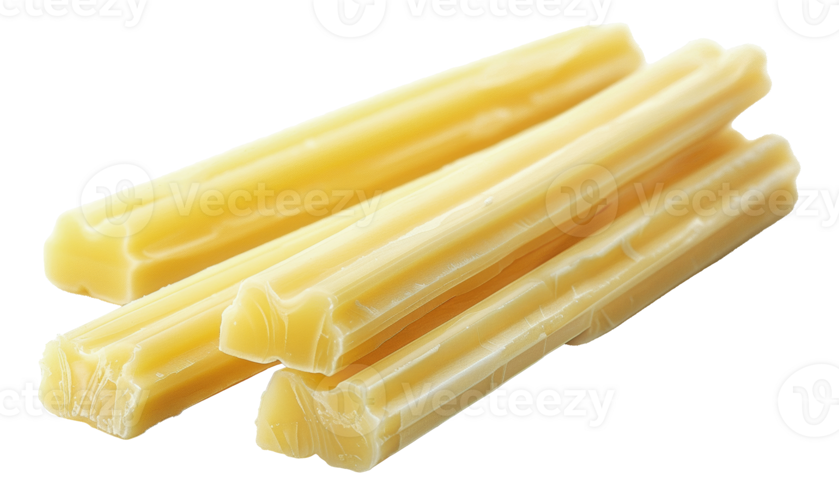 Natural yellow beeswax blocks, cut out - stock . png