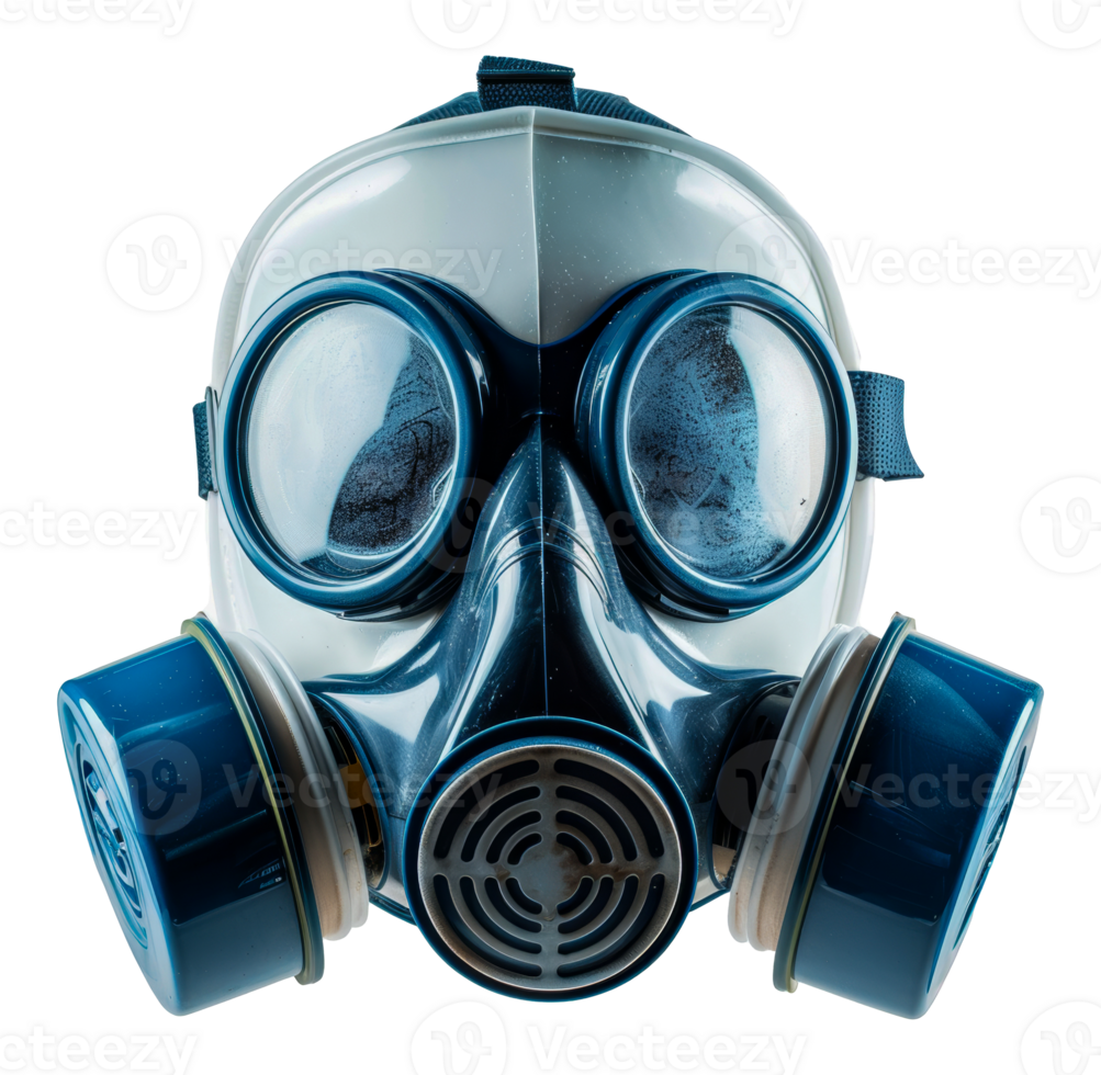Detailed professional gas mask, cut out - stock .. png