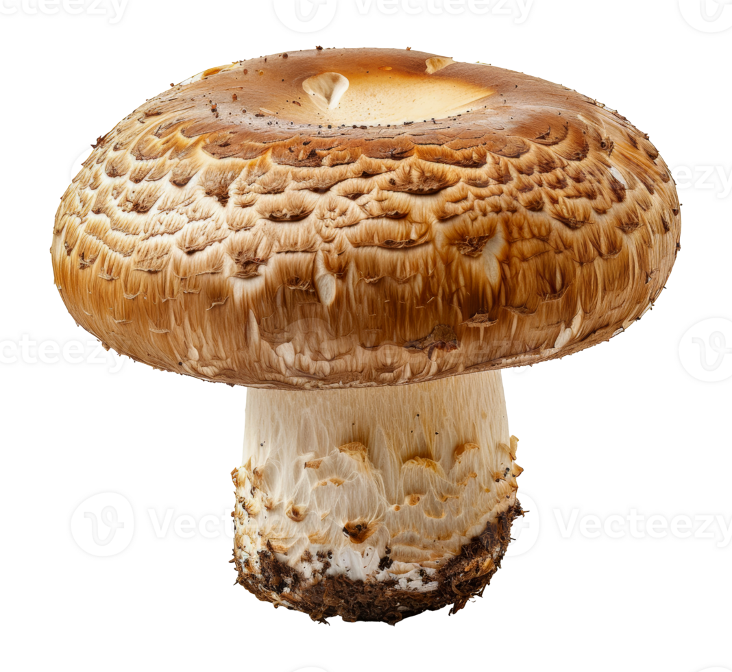 close of a fresh porcini mushroom, cut out - stock . png