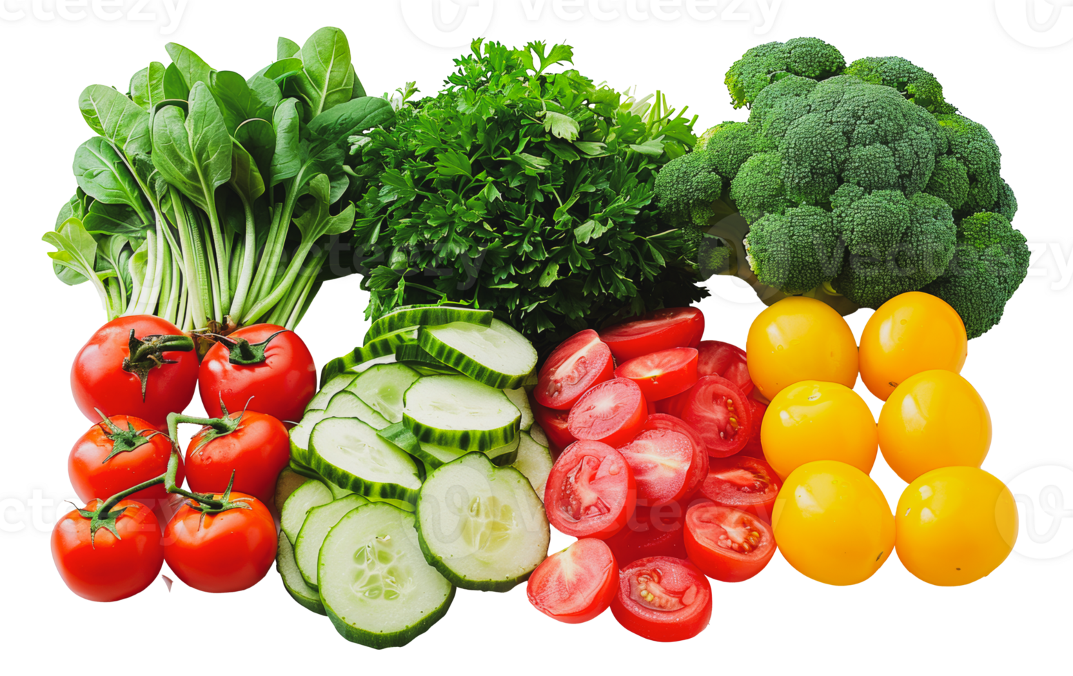 Assorted fresh vegetables, cut out - stock .. png