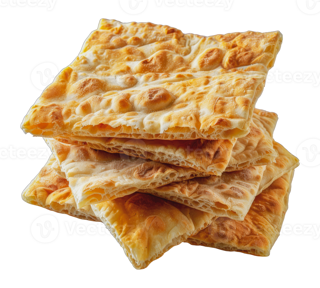 Stacked fresh pita bread, cut out - stock .. png