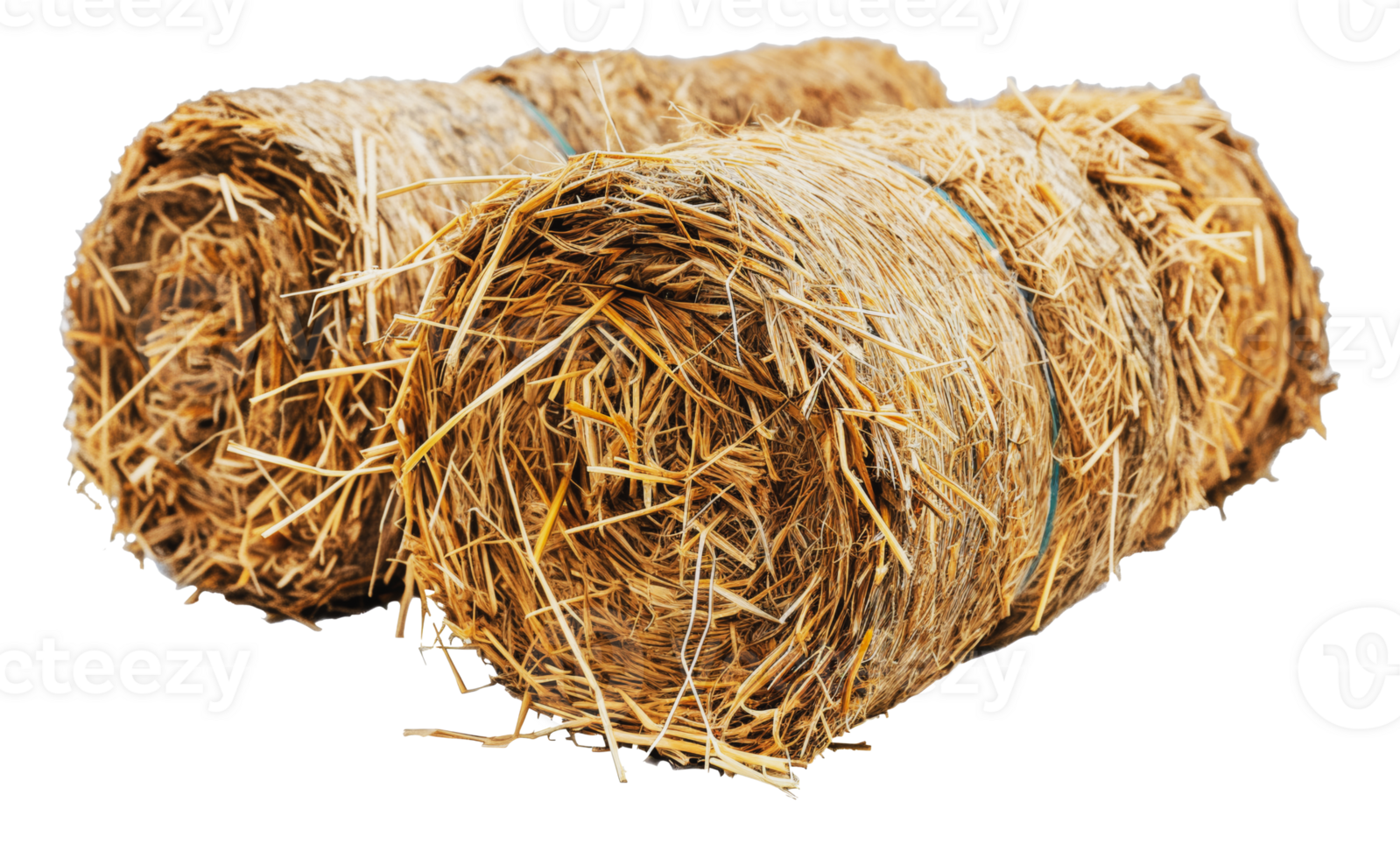Stack of natural hay bales, cut out - stock .. png