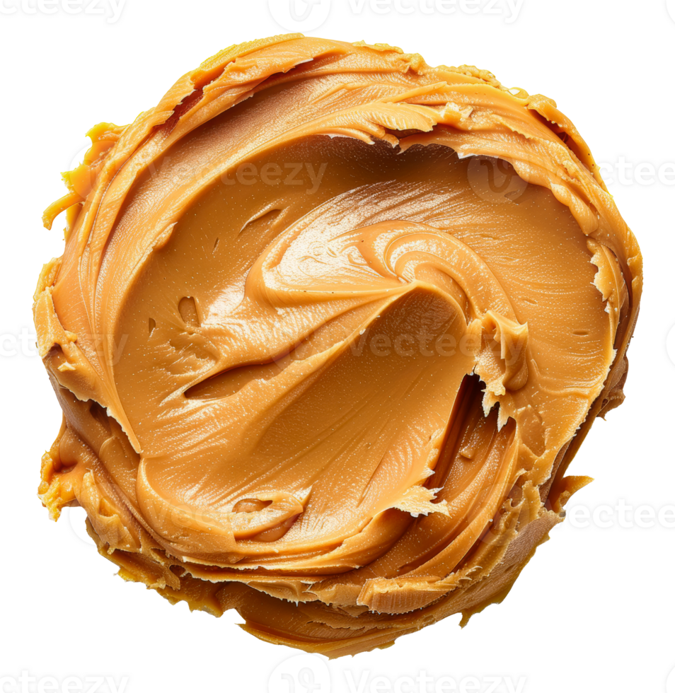 Creamy peanut butter swirl, cut out - stock . png