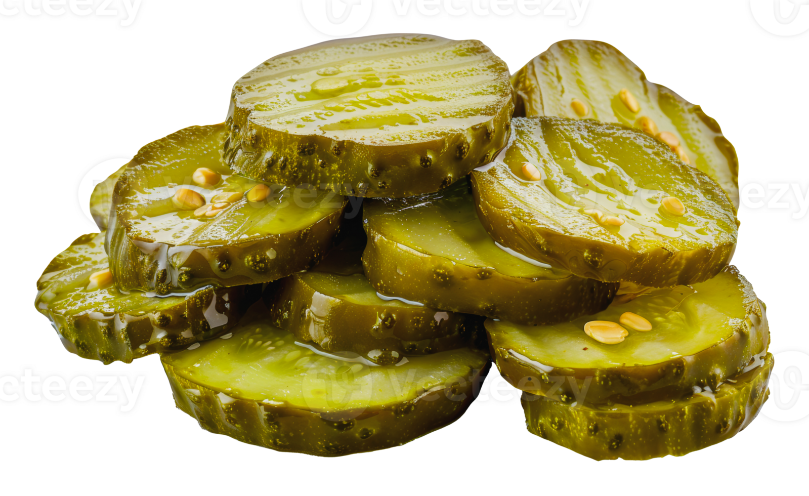 Stack of sliced pickles, cut out - stock . png