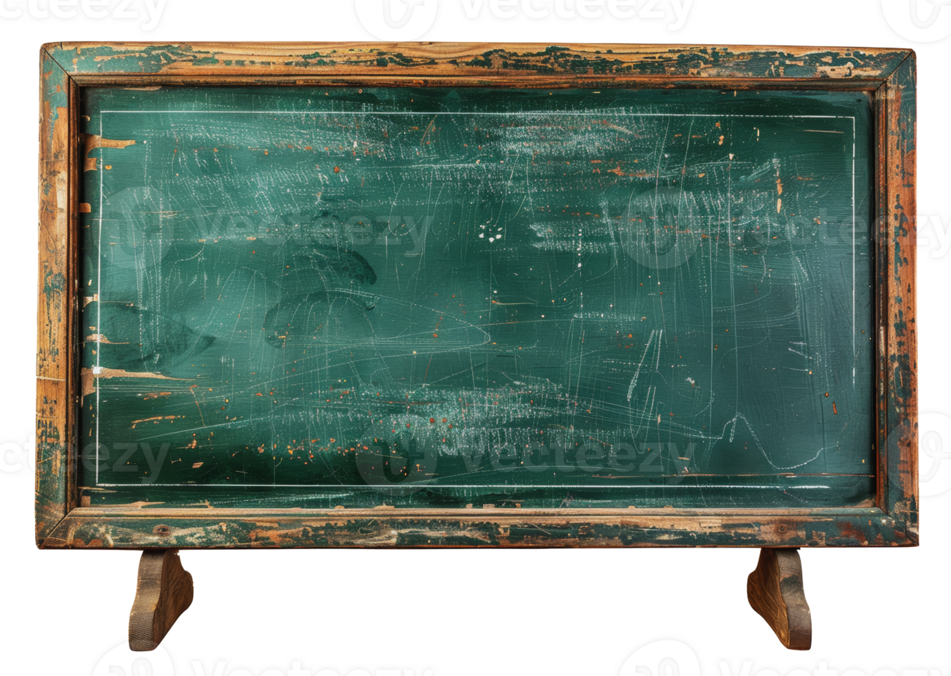 Rustic wooden chalkboard frame, cut out stock . 45913414 PNG