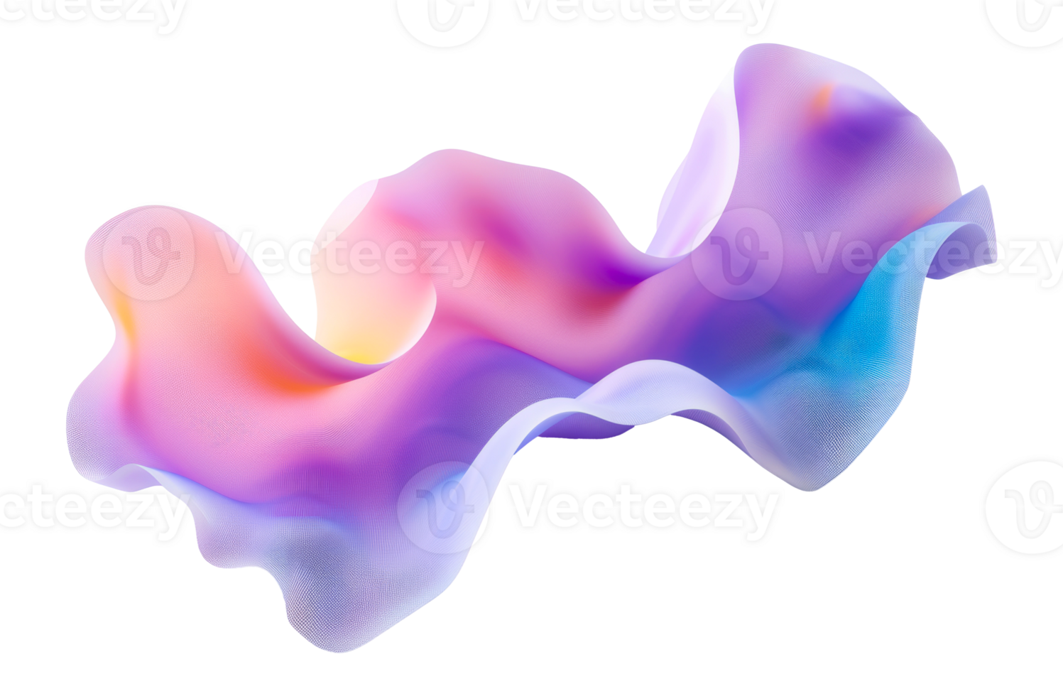 Vibrant 3d abstract flow with pink hues, cut out - stock . png