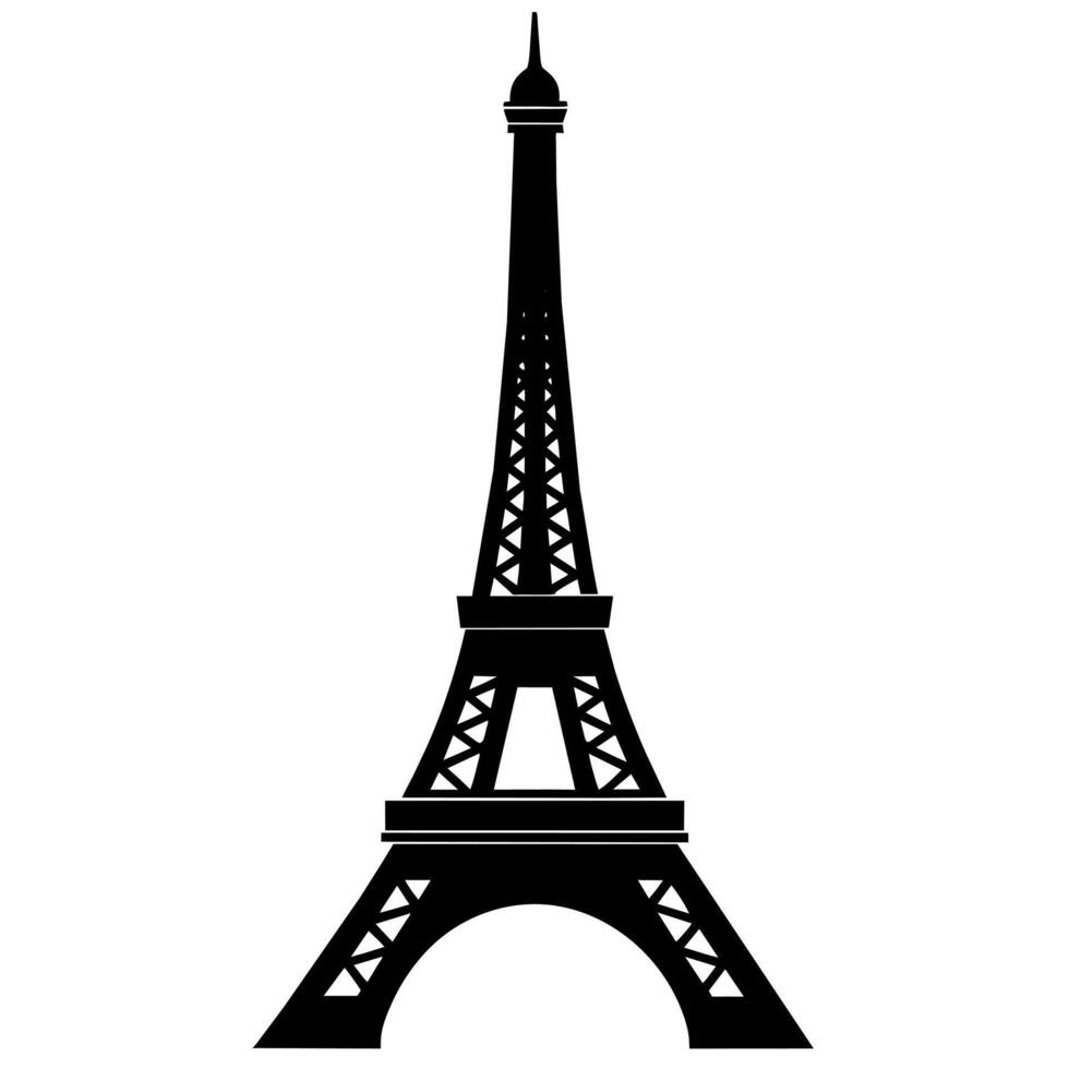 Eiffel tower symbol on a white background vector