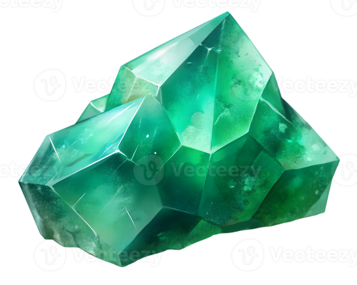 Emerald Gemstone Grain Illustration Isolated on Transparent Background png